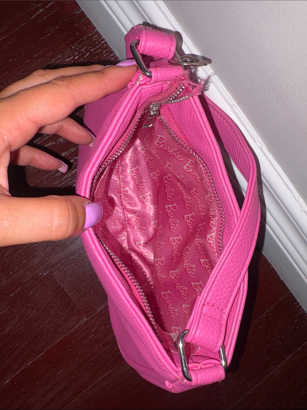 Barbie Hot Pink Crystal-Embellished Mini Shoulder Bag - Picture 3 of 6